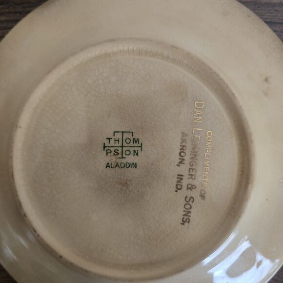 Vintage Lusterware Thompson Aladdin Saucer Plate Pink Rose Pattern Farmhouse 7" - Picture 6 of 10